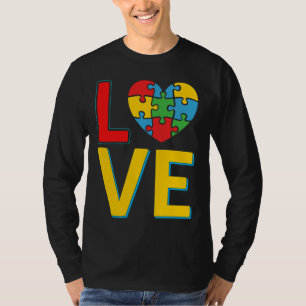Camiseta Autismo Amor Corazón Autismo Día de Concienciación