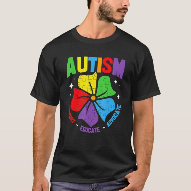 Camiseta Autismo Apoya A Los Niños Por La Conciencia Del Au (Anverso)