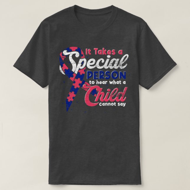 Camiseta Autismo Apoyo al enigma infantil autista Pieza Aut (Diseño del anverso)