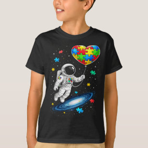 Camiseta autismo astronauta globo conciencia autismo espaci
