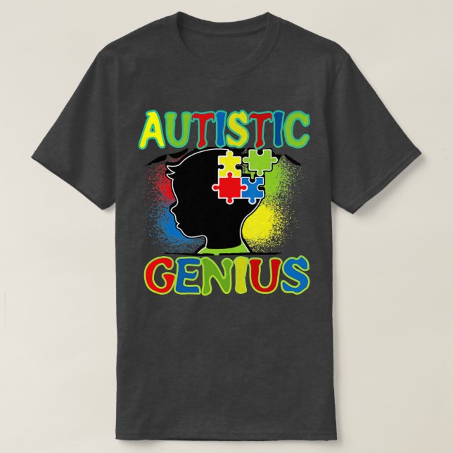 Camiseta Autismo Autismo Autismo Genial Autismo Conciencia  (Diseño del anverso)
