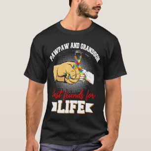 Camiseta Autismo-Autismo-Pawpaw y nieto mejores amigos para