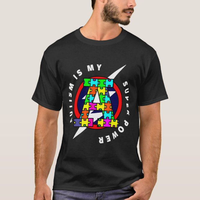 Camiseta Autismo Autismo Superhéroe Autismo Superpoder (Anverso)