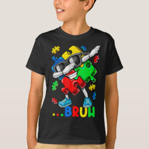 Camiseta Autismo Bruh Dabbing Pieza de rompecabezas Autismo