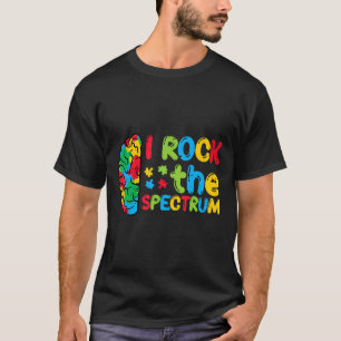 Camiseta Autismo Cerebro I Rock The Spectrum Awareness Boys