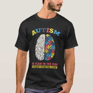 Camiseta Autismo Cerebro Sistema Operativo Diferente Autist