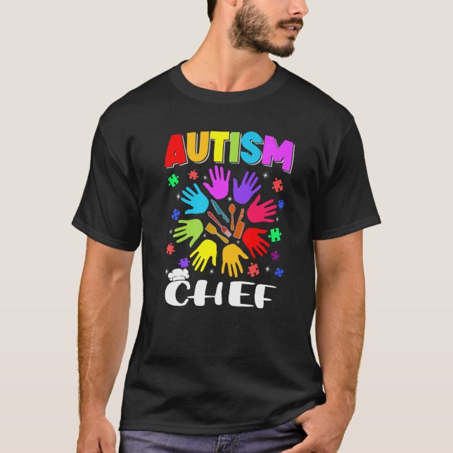 Camiseta Autismo Chef Puzzle Autism Awareness Autistic Supp (Anverso)