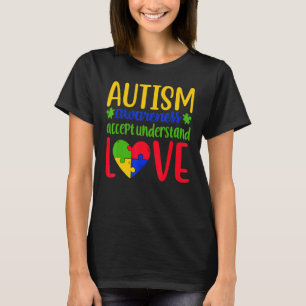 Camiseta Autismo Conciencia acepta entender que el amor es 