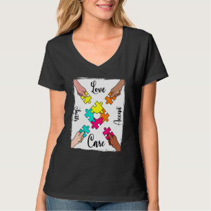 Camiseta Autismo Conciencia Aceptación Piezas de rompecabez