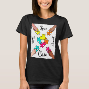 Camiseta Autismo Conciencia Aceptación Piezas de rompecabez