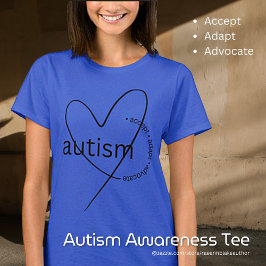 Camiseta Autismo Conciencia Aceptar Adaptar Defend