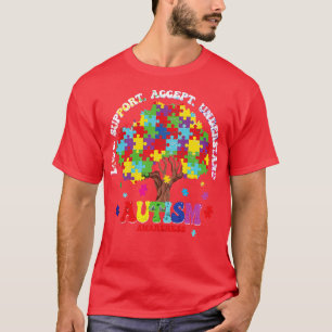 Camiseta Autismo Conciencia Amor Apoyo Acepta Comprensión