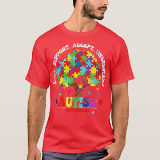 Camiseta Autismo Conciencia Amor Apoyo Acepta Comprensión
