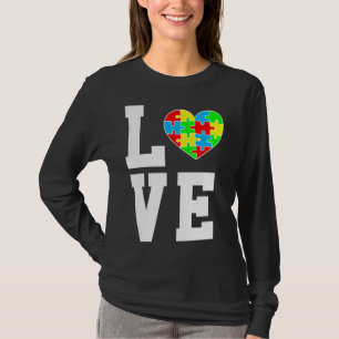 Camiseta Autismo Conciencia Amor Autismo Apoyo familiar al 