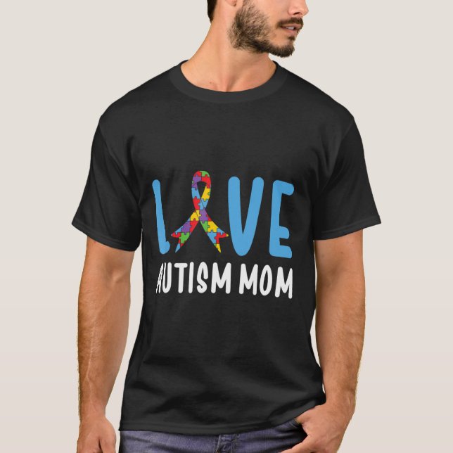 Camiseta Autismo Conciencia Amor Autismo Madre Madre Madre  (Anverso)