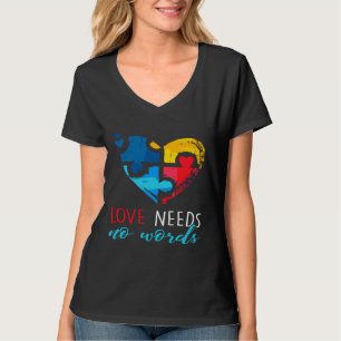 Camiseta Autismo Conciencia Amor No Necesita Palabras Pul