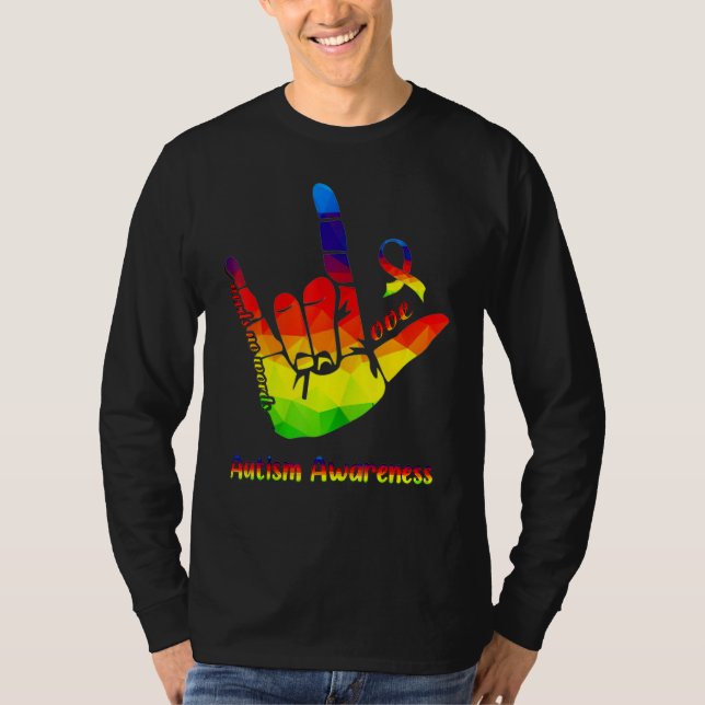 Camiseta Autismo Conciencia Amor No Necesita Palabras Que T (Anverso)