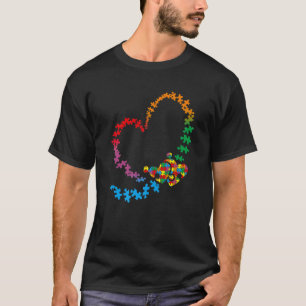 Camiseta Autismo Conciencia Amor Rompecabezas Corazón Hombr