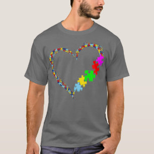 Camiseta Autismo Conciencia Amor Rompecabezas del Corazón D