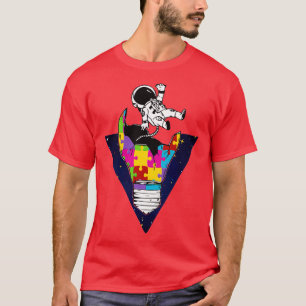 Camiseta Autismo Conciencia Astronauta Rompecabezas Autista