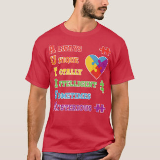 Camiseta Autismo Conciencia Autismo Acrónimo Rompecabezas P