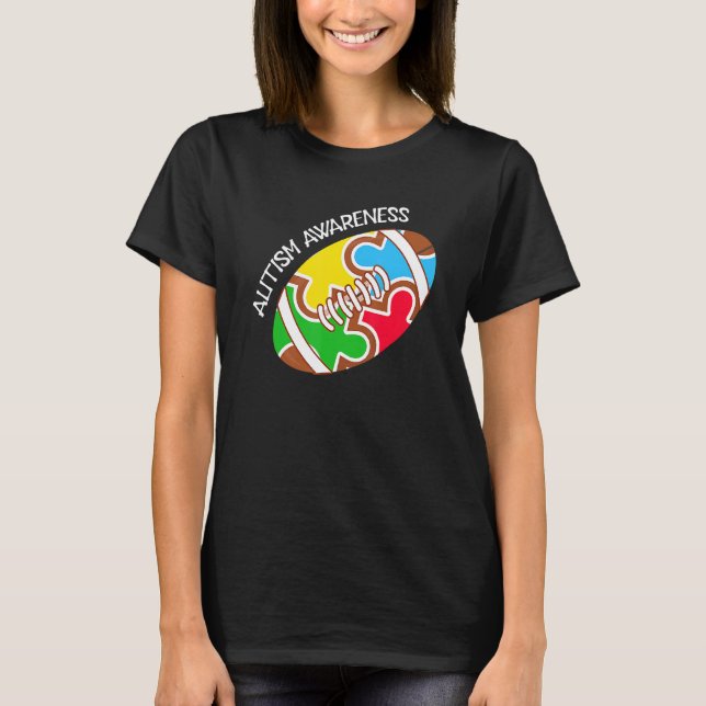 Camiseta Autismo Conciencia Autismo Autismo Apoyo al fútbol (Anverso)