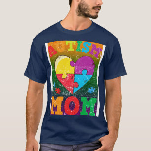 Camiseta Autismo Conciencia Autismo Madre Autismo Corazón d