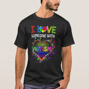 Camiseta Autismo Conciencia Autismo Mamá Amo A Alguien Con 