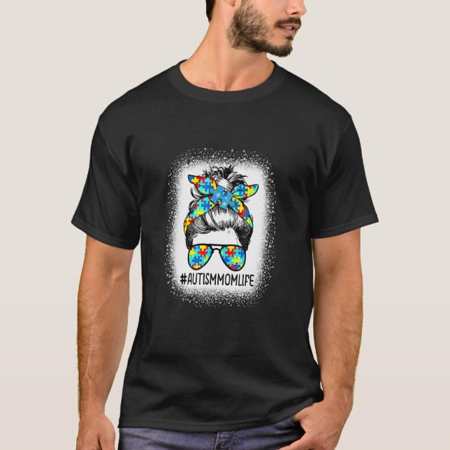 Camiseta Autismo Conciencia Autismo Mamá Vida Remediada Hai (Anverso)