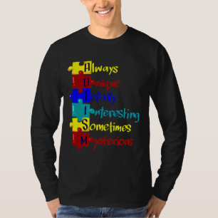Camiseta Autismo Conciencia Autismo Rompecabezas de acrónim