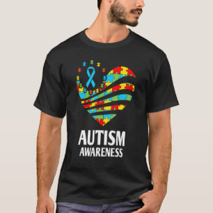 Camiseta Autismo Conciencia Corazón Apoyo a las mujeres aut