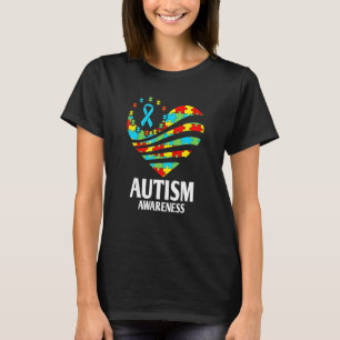 Camiseta Autismo Conciencia Corazón Orgulloso Apoyo a los n