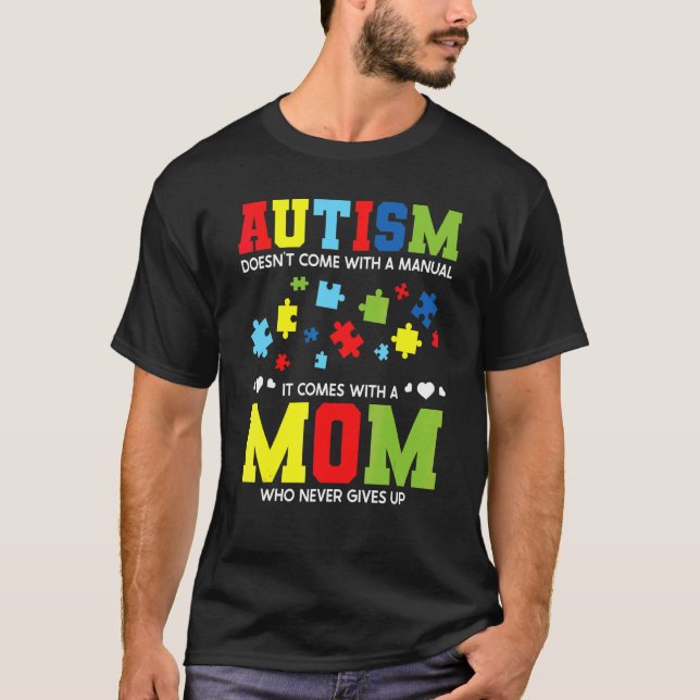 Camiseta Autismo Conciencia De Mamá Para Los Niños Autistas (Anverso)