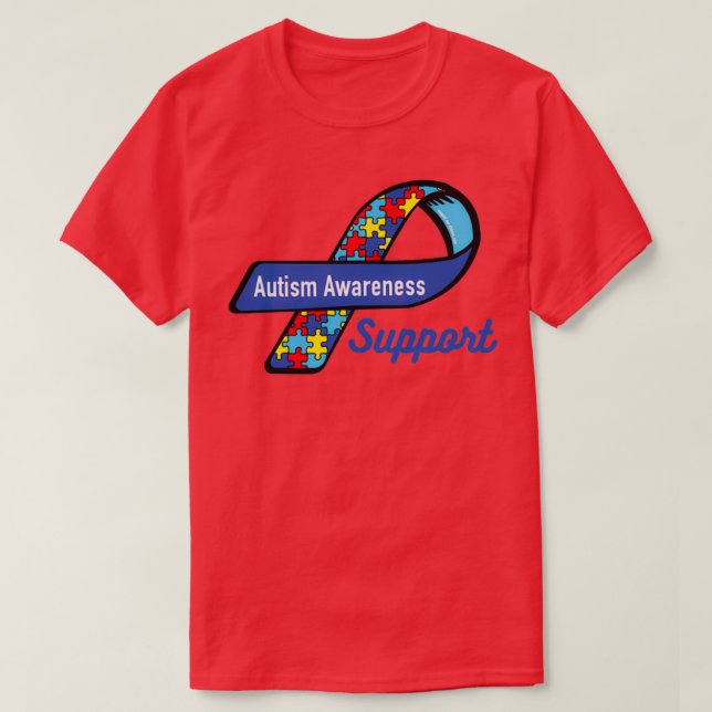 Camiseta Autismo conciencia día comida rápida restaurante d (Diseño del anverso)