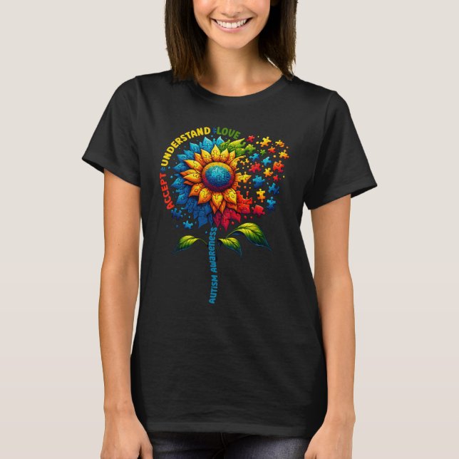 Camiseta Autismo Conciencia Girasol (Anverso)