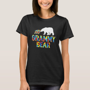Camiseta Autismo Conciencia Grammy Bear Puzzle Apoya Autism