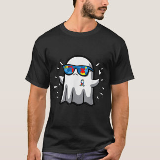 Camiseta Autismo Conciencia Halloween Ghost Puzzle Autistic
