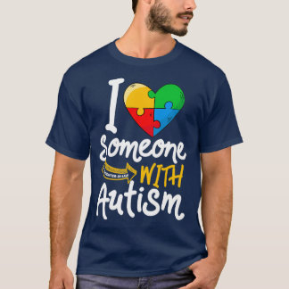 Camiseta Autismo Conciencia Hija de la ley Amo a Alguien Wi
