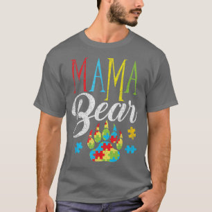 Camiseta Autismo Conciencia Mama Bear Puzzle Piece Premium