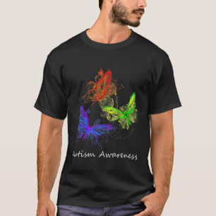Camiseta Autismo Conciencia Mariposas Sin Piezas De Rompeca