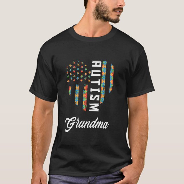 Camiseta Autismo Conciencia Nieta Autista Abuela Orgullosa  (Anverso)