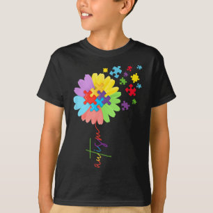 Camiseta Autismo Conciencia Niños del rompecabezas del gira