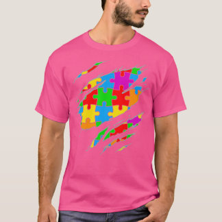 Camiseta Autismo Conciencia Niños Niño Autismo Poder de rom
