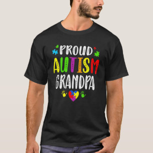 Camiseta Autismo Conciencia Orgulloso Autismo Abuelo Mano C