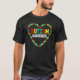Camiseta Autismo Conciencia Pieza de rompecabezas del coraz