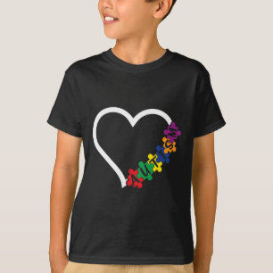 Camiseta Autismo Conciencia Pieza de rompecabezas del coraz