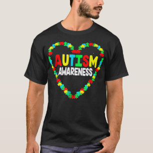 Camiseta Autismo Conciencia Pieza de rompecabezas del coraz