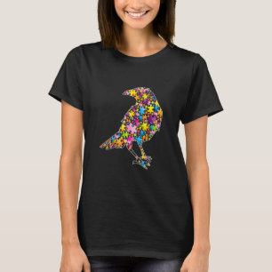 Camiseta Autismo Conciencia Raven Animales Rompecabezas Par