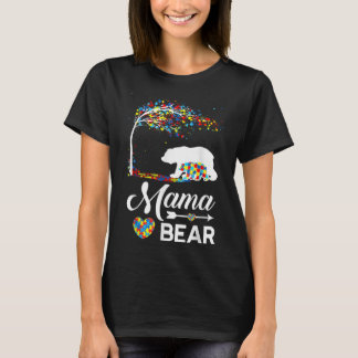 Camiseta Autismo Conciencia Regalo Mama Bear Apoya A Autist