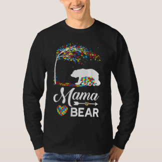 Camiseta Autismo Conciencia Regalo Mama Bear Apoya A Autist